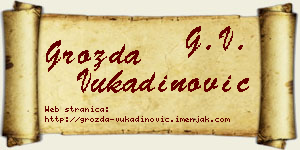 Grozda Vukadinović vizit kartica